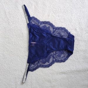 Shine Strap Lace Cheeky Panty - Night Ocean - Victoria's Secret - NWT